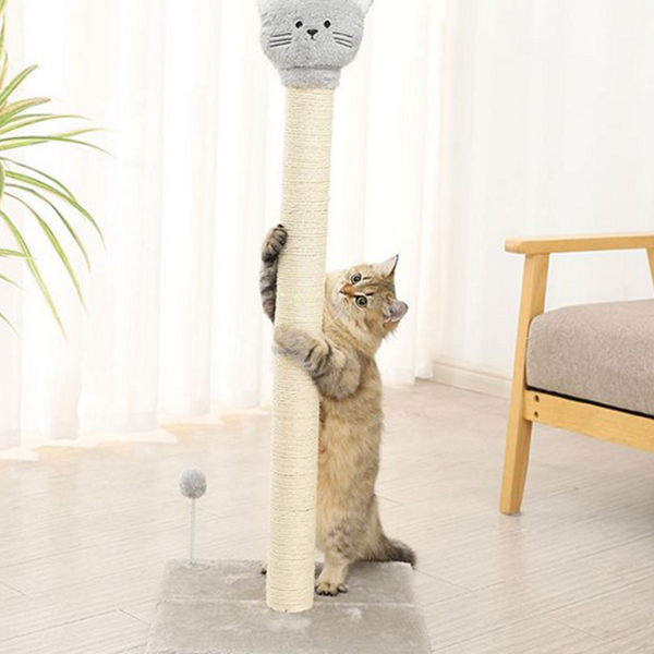수직 고양이 스크래쳐 로프 고양이 기둥 스크래쳐 원목 발톱 - 메인 이미지
