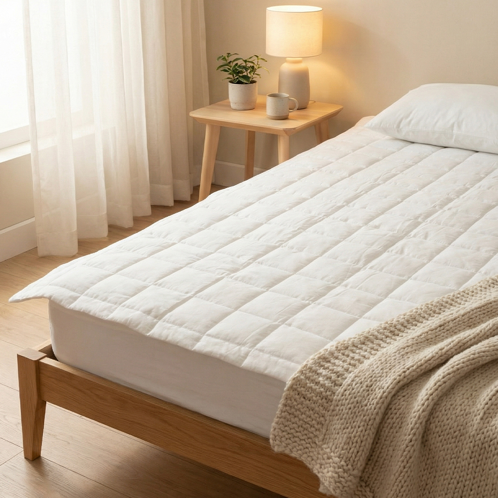 보드리아 순면 40수 양면 침대패드 SS Q 누빔 사계절용 국산