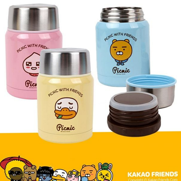 휴대용 카카오프렌즈 보온병 미니 카카오프렌즈 보냉병 캐릭터 도시락 - 메인 이미지