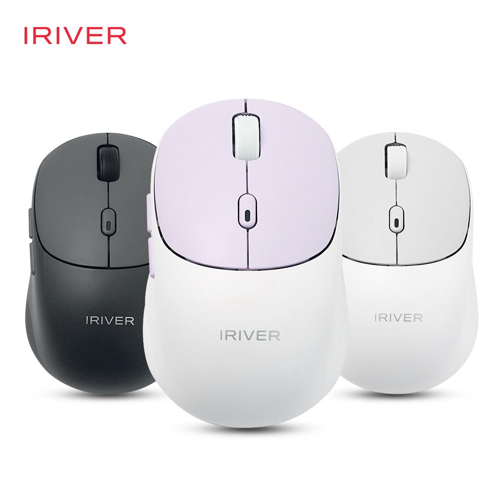 아이리버 항균처리 듀얼모드 멀티페어링 인비저블 블루투스 무소음 무선 마우스 MVM3 화이트 - 상품 이미지