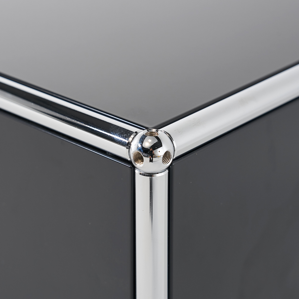 모덴 미드센츄리 모듈 2단 거실장 높은 철제 티비다이 2270x370x565, 화이트