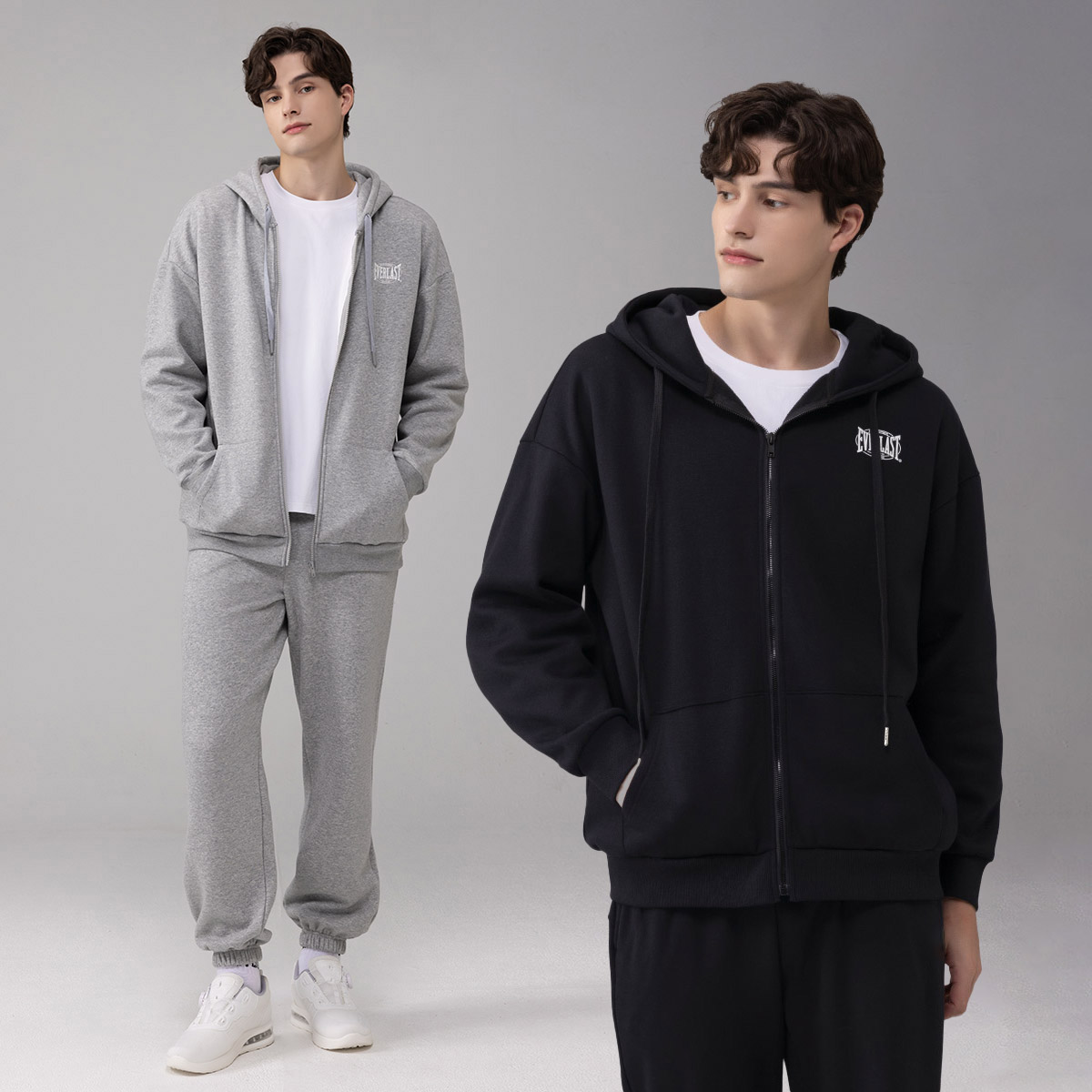 에버라스트 남자 기모 트레이닝 세트 후드집업+조거팬츠 제품 이미지