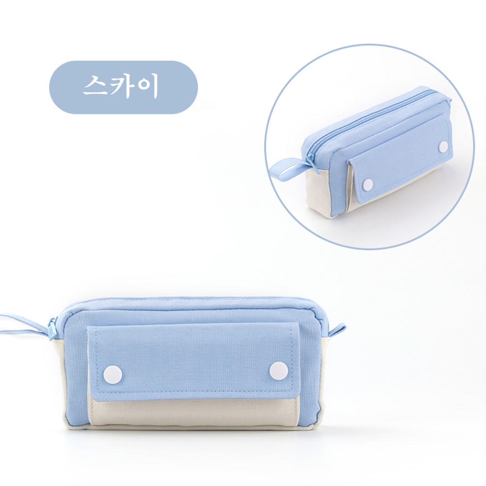 필통 대용량 펜 파우치 고등학생 중학생 대학생 봉제필통 직장인 펜케이스 학생 - 상세 이미지 2
