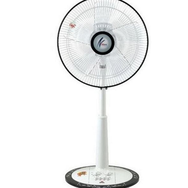 거실용 좌석용 선풍기 화이트 스탠드형 선풍기 가정용 5엽 타이머 - 메인 이미지