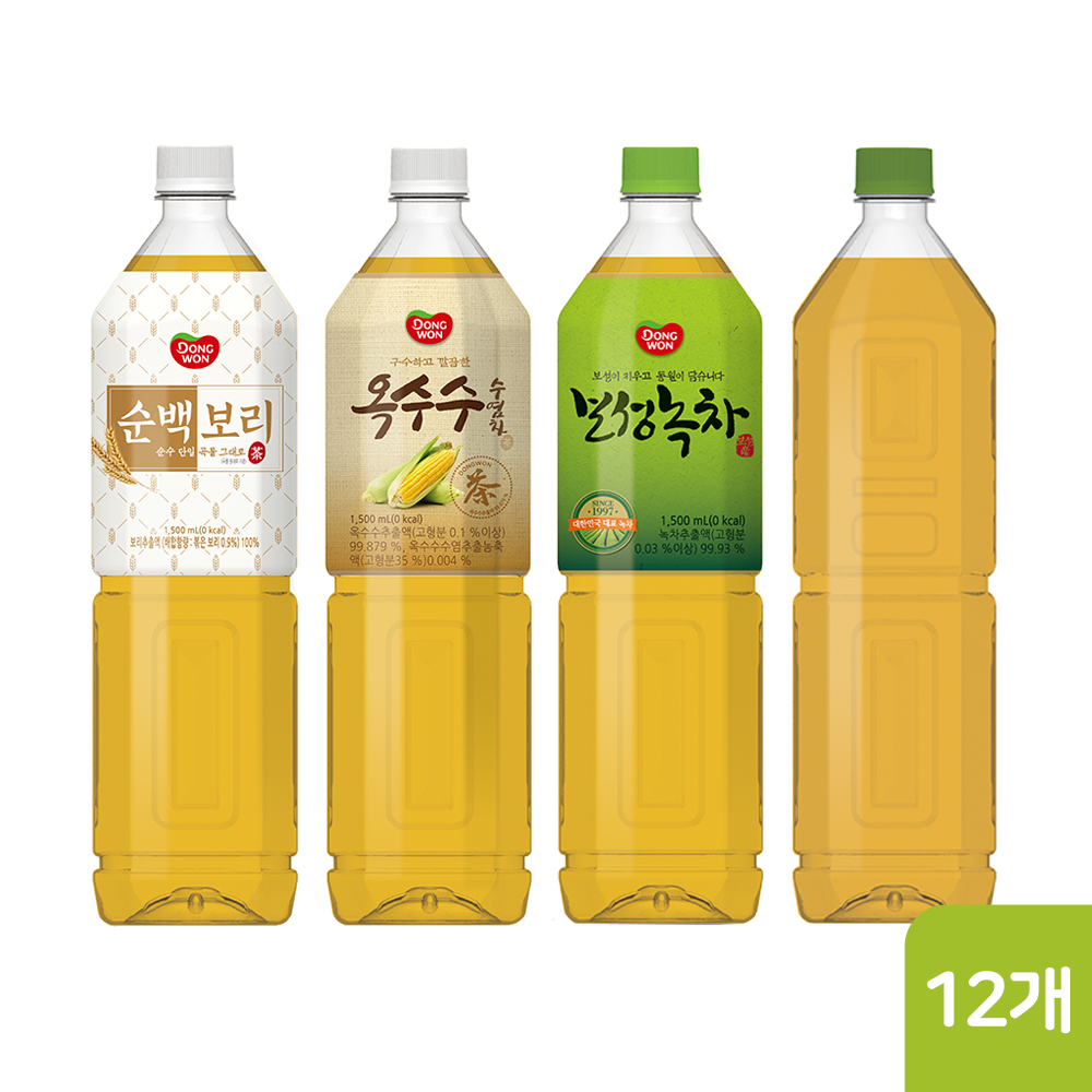 동원 순백보리차/옥수수수염차/보성녹차/무라벨 에코보리 1.5L (총 12개입) - 상세 이미지 2