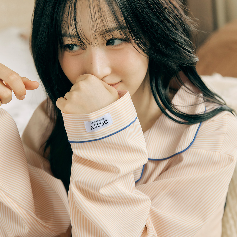 [도씨x해원 PICK] 실크핏 클린 긴팔 카라 커플 잠옷 세트 홈웨어 상세 이미지 5