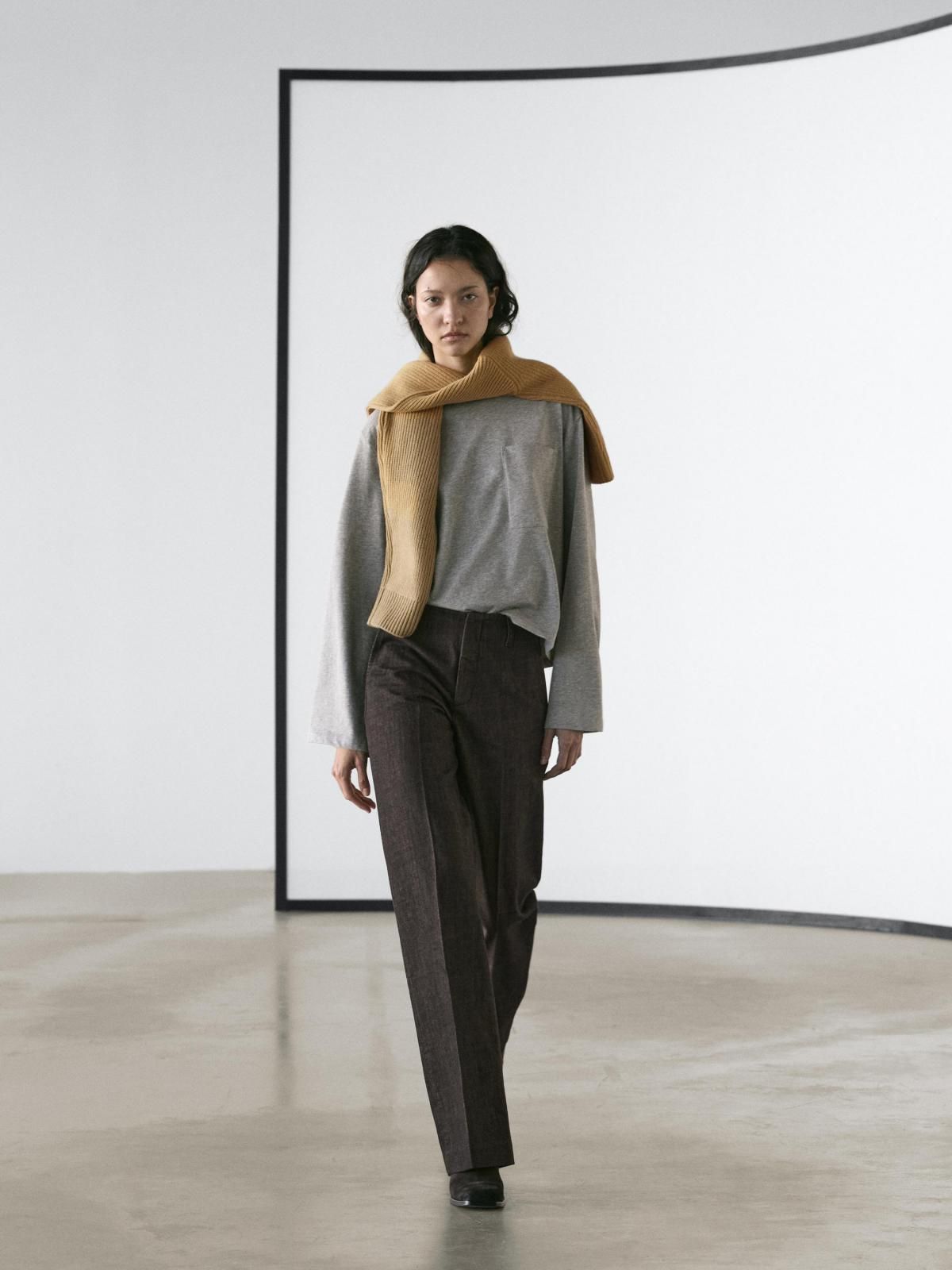 마시모두띠 데님 미드웨이스트 와이드핏 청바지 5037/937 NATURAL GREY - 상세 이미지 2
