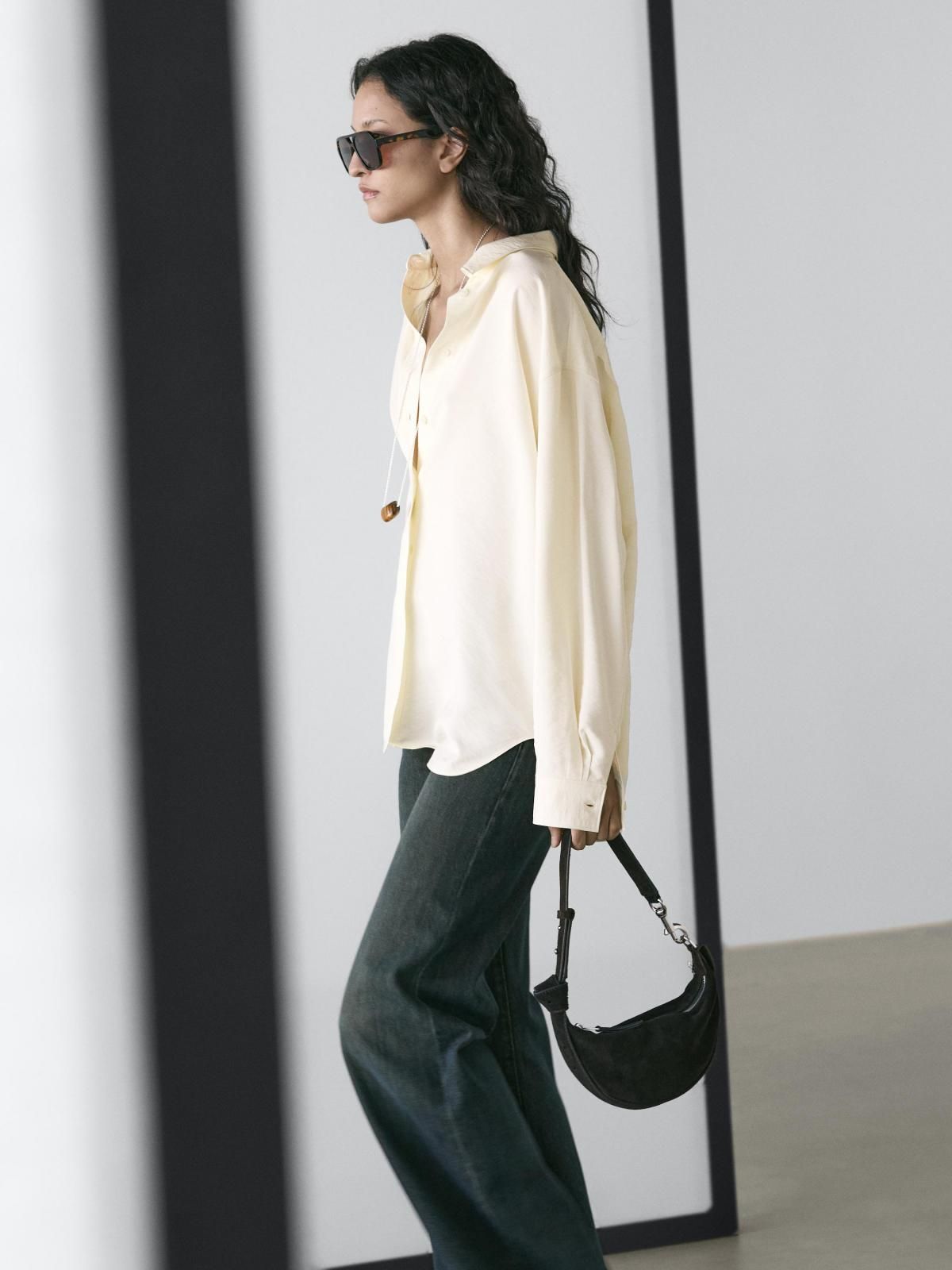 마시모두띠 오버사이즈 아이보리 롱슬리브 셔츠 5106/706 OFF WHITE - 상세 이미지 4