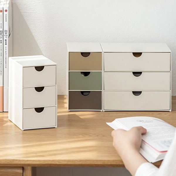 플라스틱 3단 서랍 정리함 미니 책상 서랍 정리함 수납함 소품