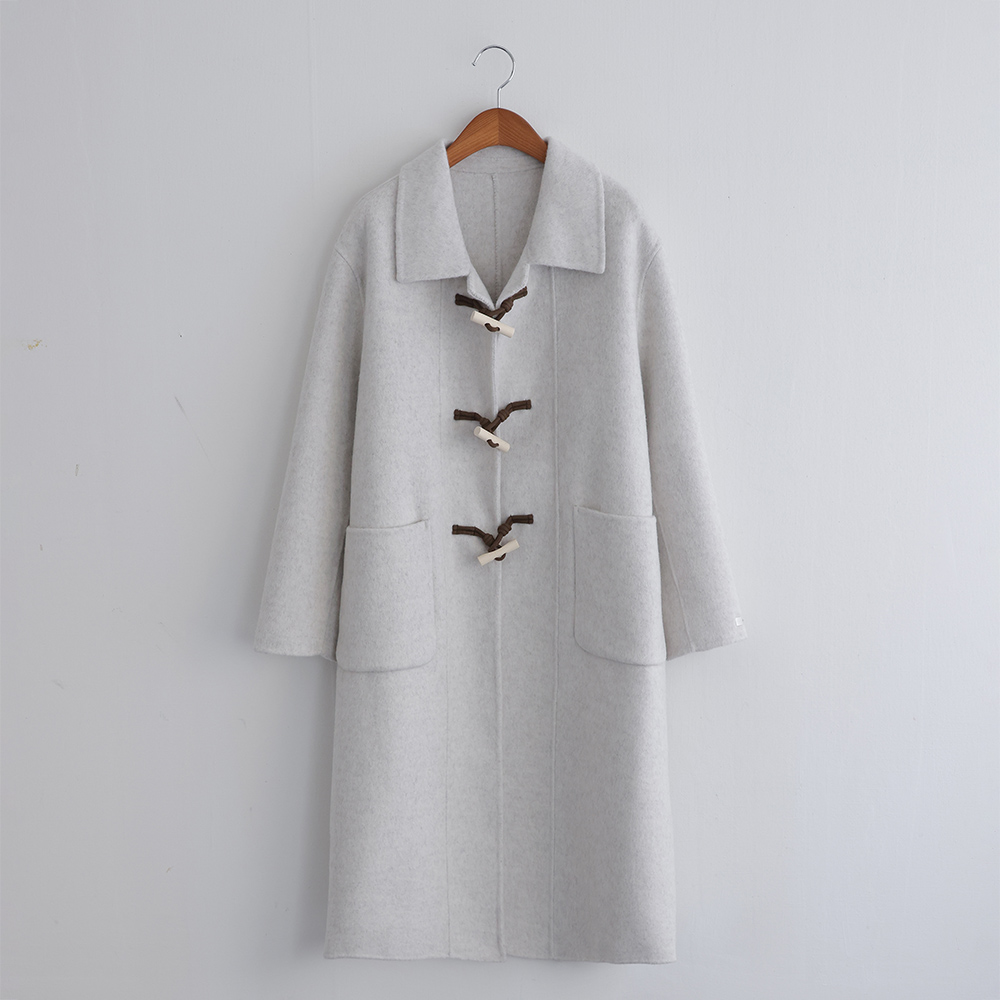 [오픈할인/정상가94800] 드벤더 프리미엄 핸드메이드 울70% 떡볶이 더플 겨울 롱 코트 - 상세 이미지 5