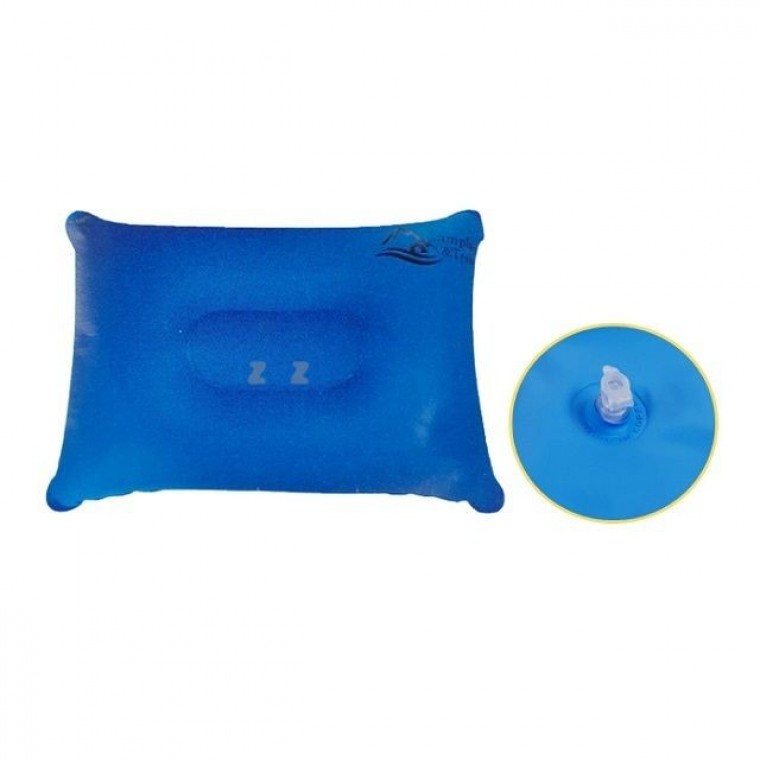PVC 에어 목베게 차량용 베개 취침용 목 캠핑 베게 약42x28cm - 상품 이미지