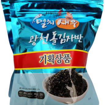 명식품본사 광천 돌김자반 소포장 멸치 새우 40g, 20개 - 상품 이미지