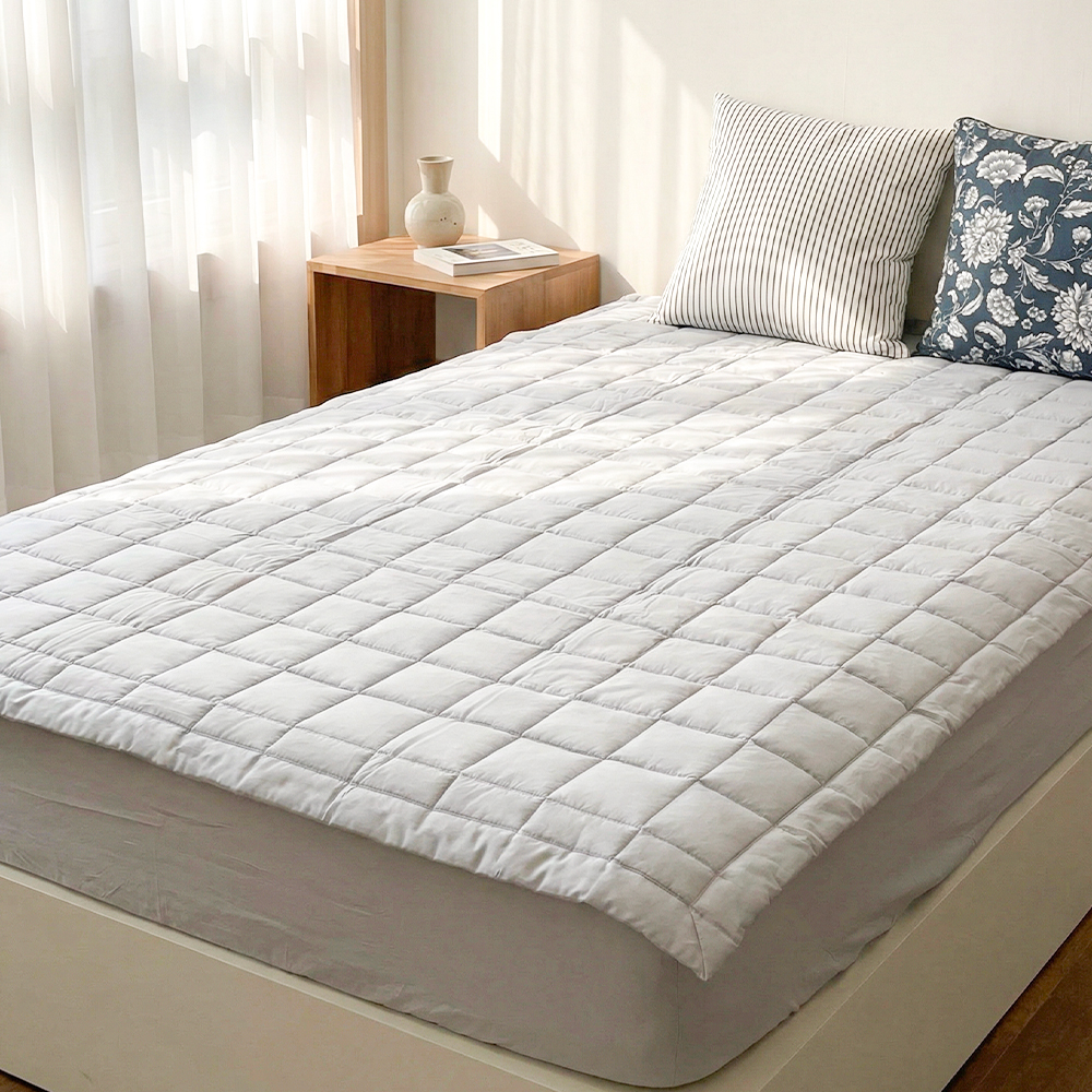 보드리아 순면 40수 양면 침대패드 SS Q 누빔 사계절용 국산