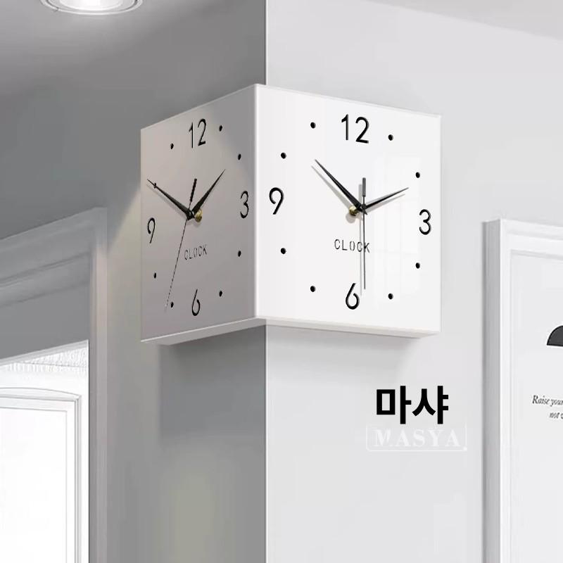 플로잉 벽걸이 시계 양면 무소음 거실 카페 인테리어 벽시계 - 상세 이미지 3