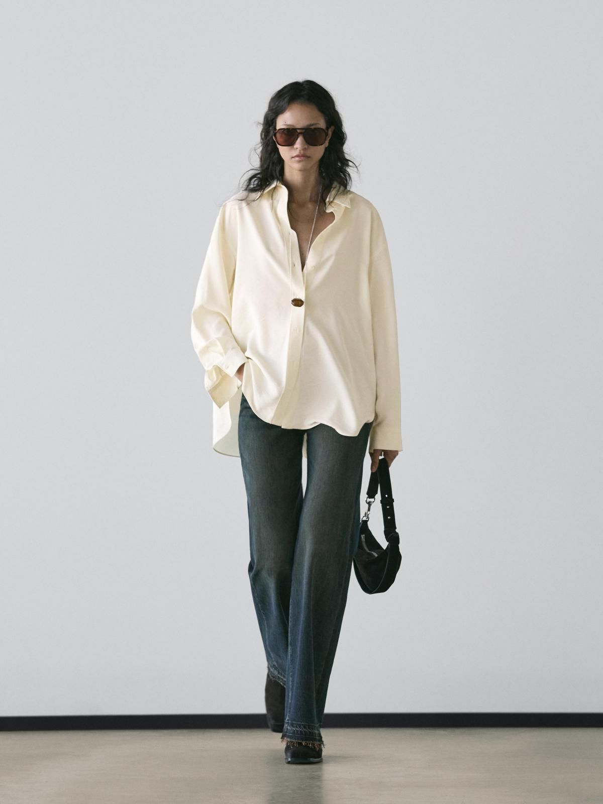 마시모두띠 오버사이즈 아이보리 롱슬리브 셔츠 5106/706 OFF WHITE - 상세 이미지 2