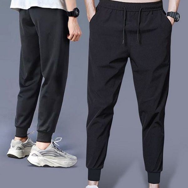 아이스 남성 조거 팬츠 시원한 남성 쿨링 바지 루즈핏 여름 - 상품 이미지