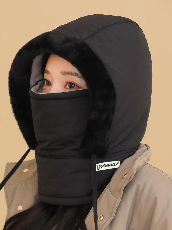 여성용 후드넥워머 자전거 머플러 헬멧 넥워머 보온 방풍 겨울용 후드워머 다크그레이 M 56-58cm - 상세 이미지 2