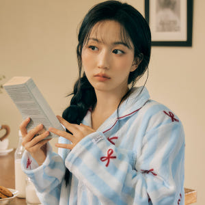 [도씨x해원 PICK] 플러피 보니 긴팔 커플 수면 잠옷 세트 홈웨어 착용 후기 | 사이즈/핏 총정리 - 상품 이미지 3