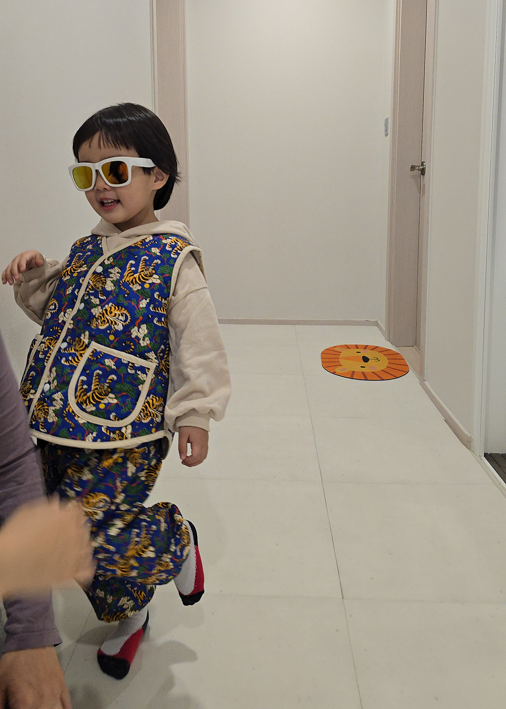 호작도 퀼팅조끼 패딩조끼