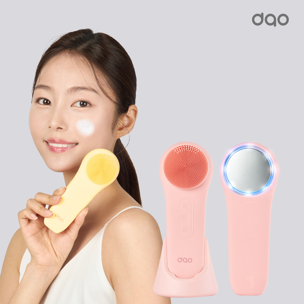 글로우텀 진동클렌저 LED테라피 온열 쿨링 실리콘브러쉬 진동세안기 피지제거 모공 클렌징