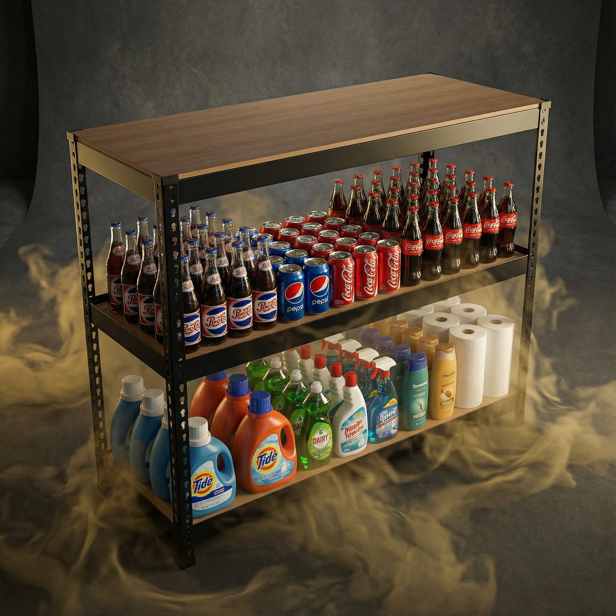 스피드랙 철제선반 12T합판 무볼트 조립식 앵글 창고 베란다 V23030332단