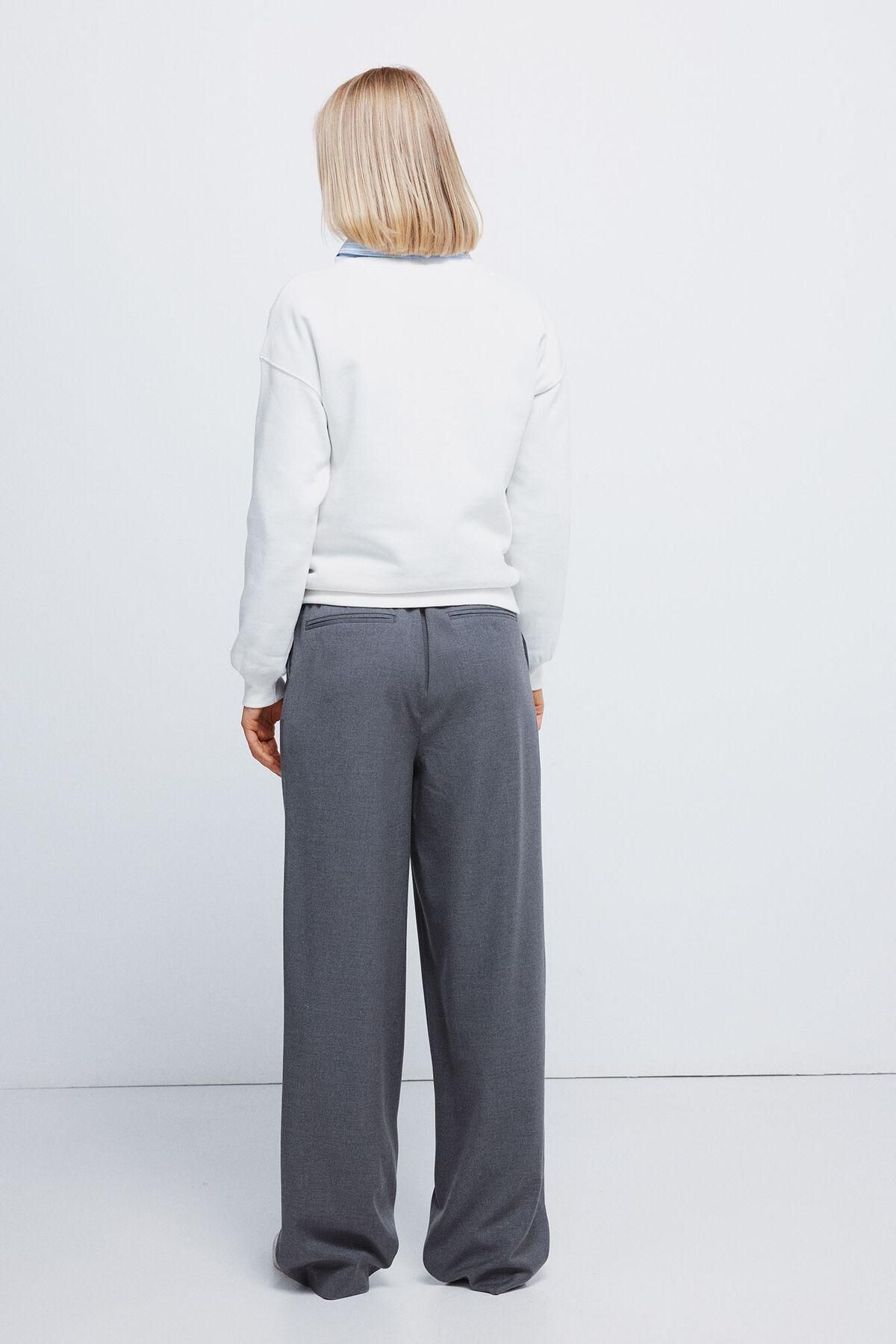 스프링필드 와이드 하이라이즈 밴딩 슬랙스 팬츠 6832086 GRIS - 상세 이미지 5