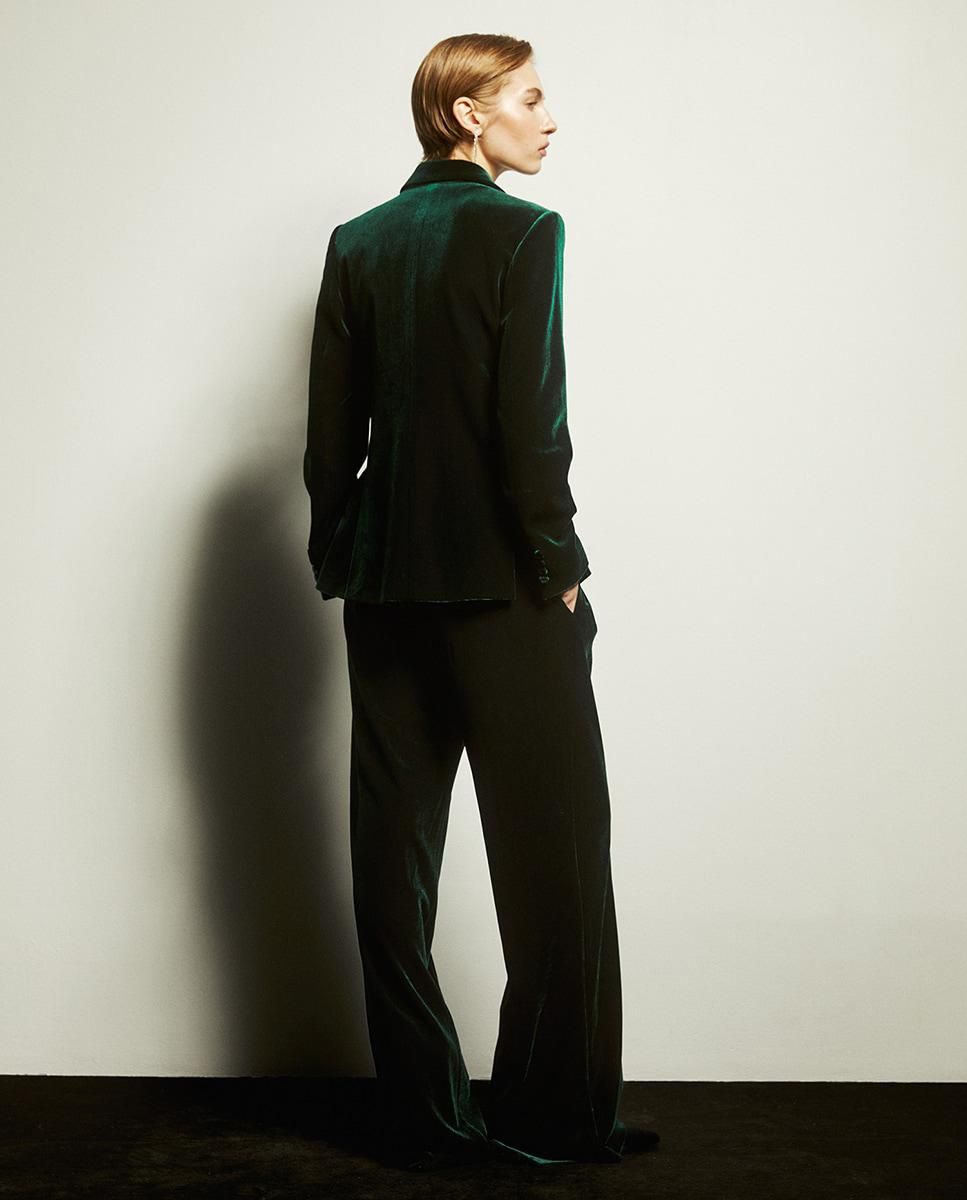 스페라 벨벳 테일러드 슬랙스 팬츠 58405003243 VERDE OSCURO - 상세 이미지 4