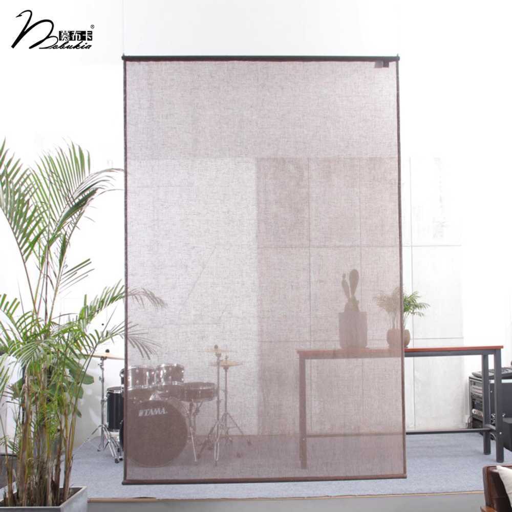 린넨 바란스 커튼 가림막 중문 패브릭 파티션 가리개 45x200cm - 상세 이미지 4