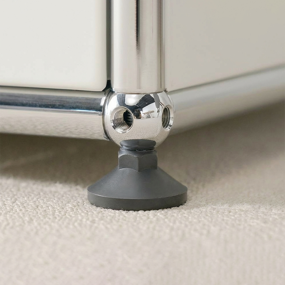 모덴 미드센츄리 모듈 2단 거실장 높은 철제 티비다이 2270x370x565, 화이트