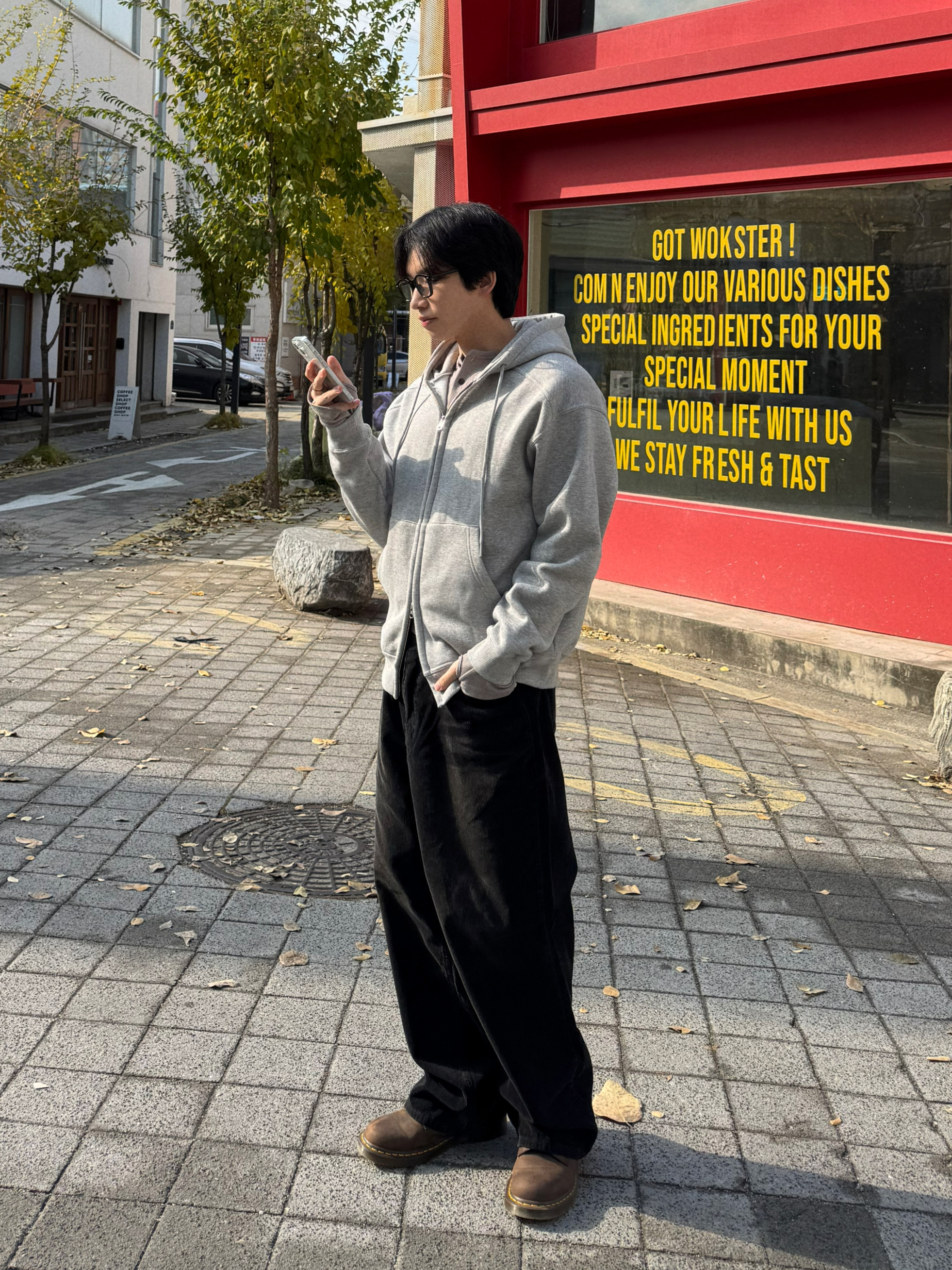 (남녀공용) 프리미엄 코튼 데일리 기모 후드 집업 / 가을 겨울 트레이닝 츄리닝 - 상세 이미지 4