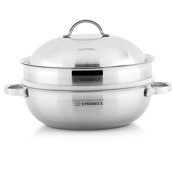 대용량 스텐 찜솥 분리형 스테인레스 찜기 캠핑용 인덕션 3중 냄비 - 메인 이미지