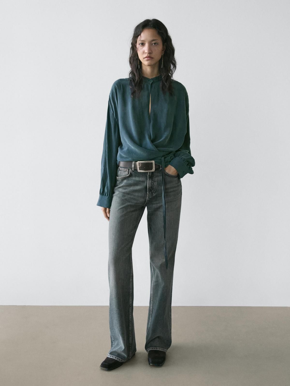 마시모두띠 미드라이즈 스트레이트 플레어핏 데님 팬츠 5044/944 MEDIUM BLUE - 상세 이미지 4