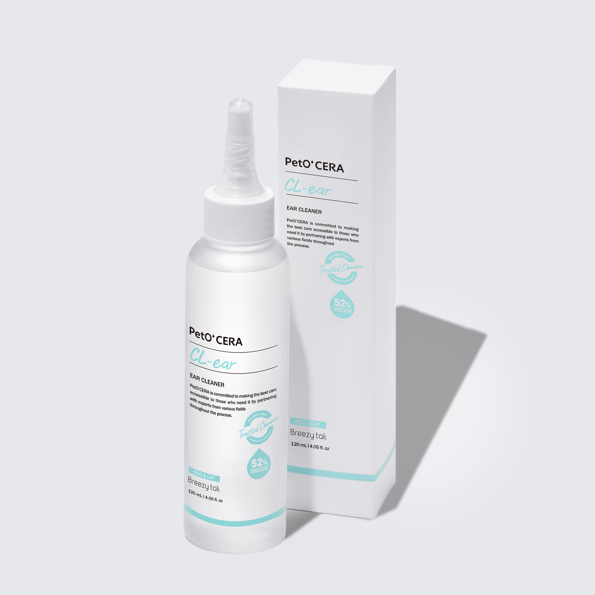 페토세라 강아지 고양이 귀세정제 클이어 120ml+보송보솜 80매 - 상세 이미지 3