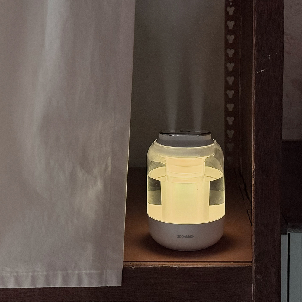 소담온 고요 미니 가습기 초음파 무선 사무실 휴대용 충전식 스노우화이트