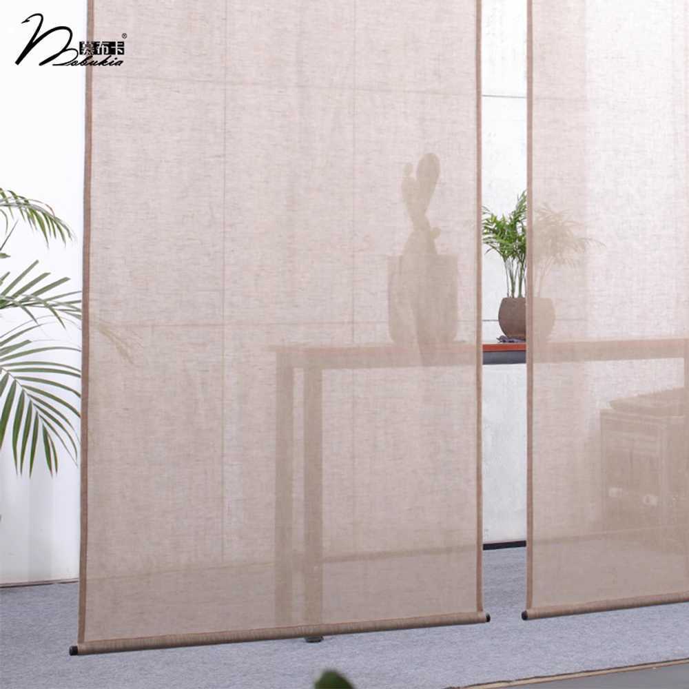 린넨 바란스 커튼 가림막 중문 패브릭 파티션 가리개 45x200cm - 상세 이미지 3