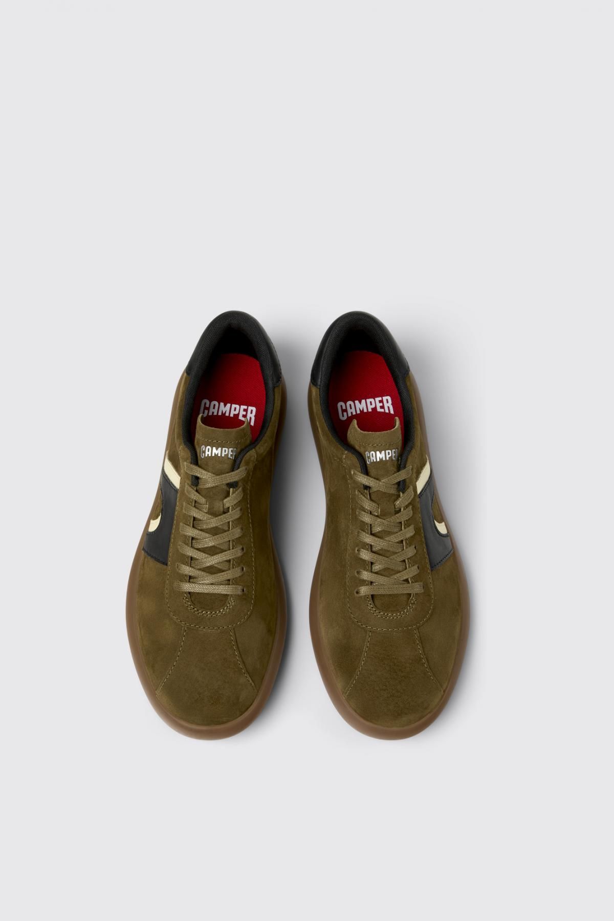 캠퍼 멀티컬러 누벅 레더 스니커즈 Pelotas Soller K100937-026 GREEN - 상세 이미지 4
