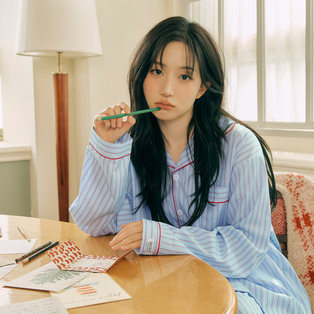 실크핏 클로에 긴팔 카라 커플 잠옷 세트 홈웨어 가격 비교 DOSSY 실크핏 클로에 긴팔 카라 커플 잠옷 세트 홈웨어
