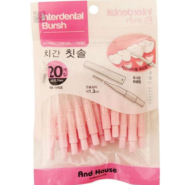 용 덴탈 치간 칫솔 휴대용 치간 칫솔 0.7mm 임플란트 - 상품 이미지