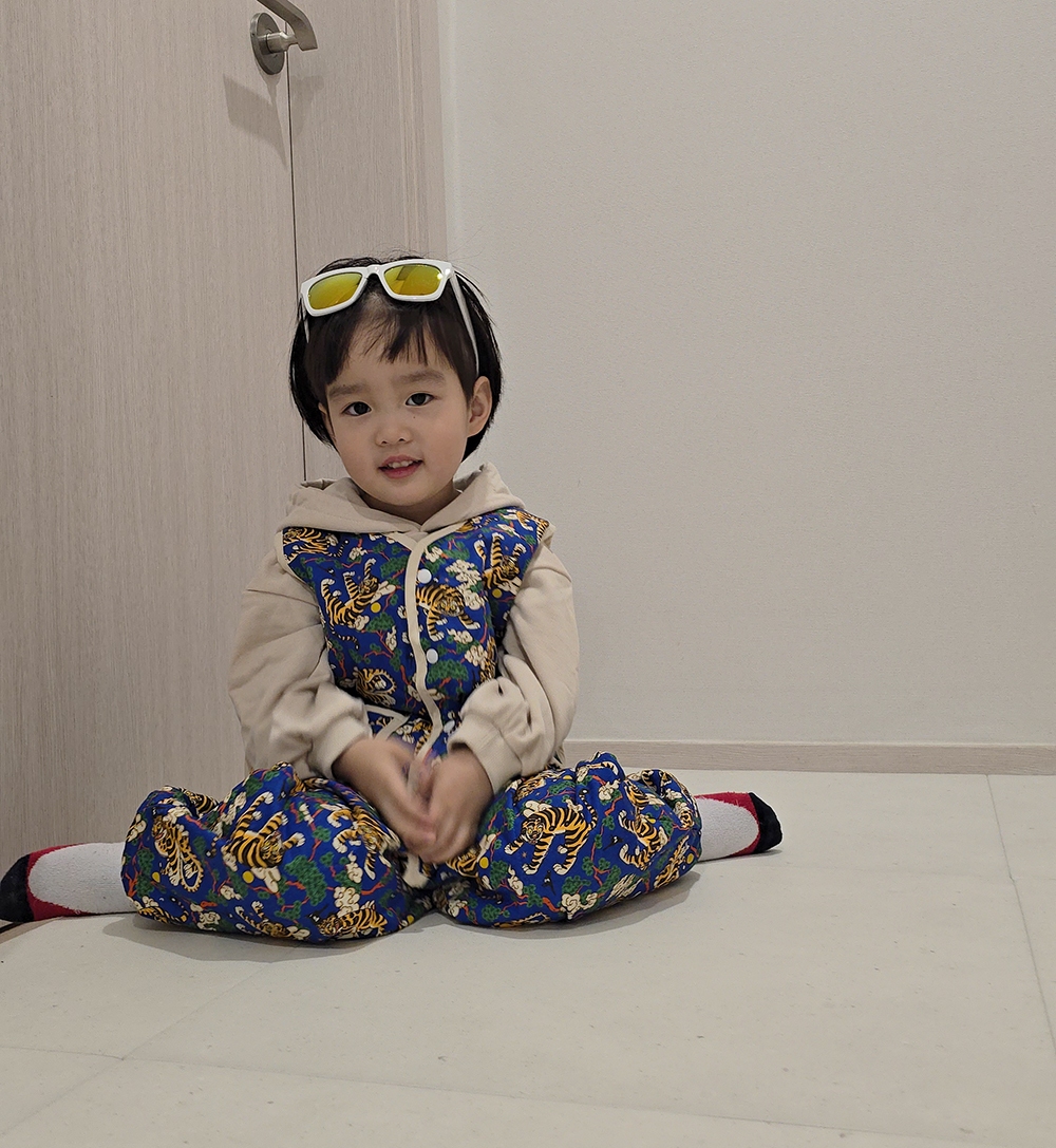 호작도 퀼팅조끼 패딩조끼