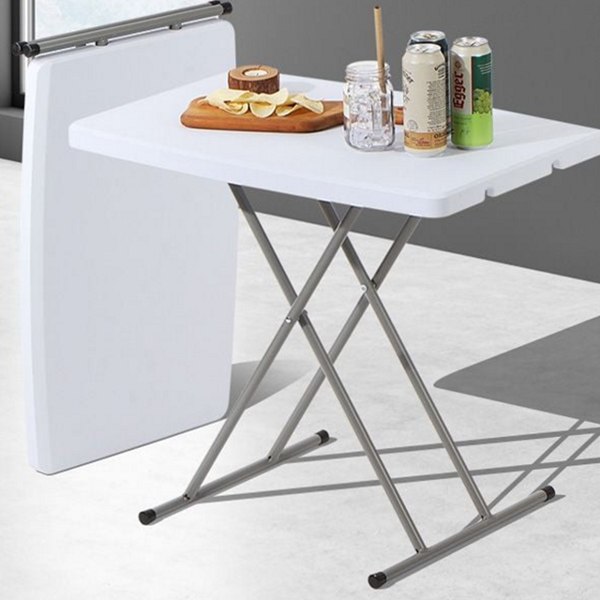 가정용 접이식 식탁 화이트 스틸 테이블 1인 식사