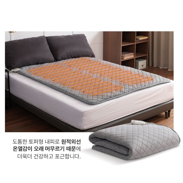 캠핑용탄소매트 1인용 전기장판 침대용 온열매트 싱글 이미지 8