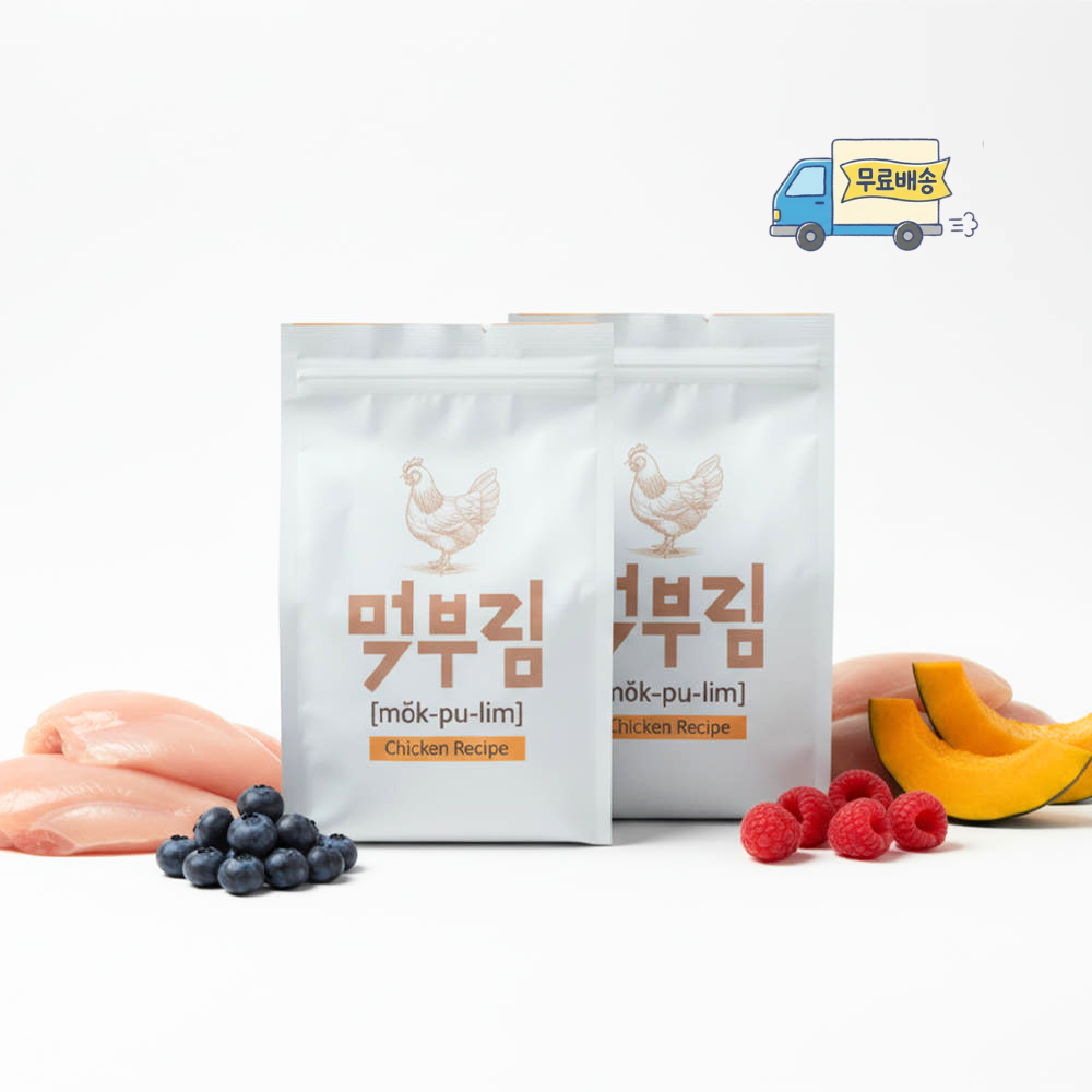 간식곳간 강아지 자연식 먹부림 24가지 자연재료 닭고기, 500g, 2개