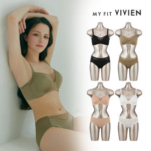 비비안 마이핏 노와이어 티셔츠핏 풀커버 여성속옷 브라팬티세트 8종 4+4 착용 후기 | 사이즈/핏 총정리 - 상품 이미지 1