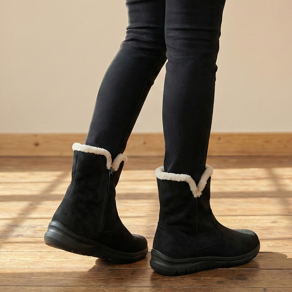 230~255 데이워크 털내피 발편한 아치깔창 여성 앵클 털부츠 도라 DW30078