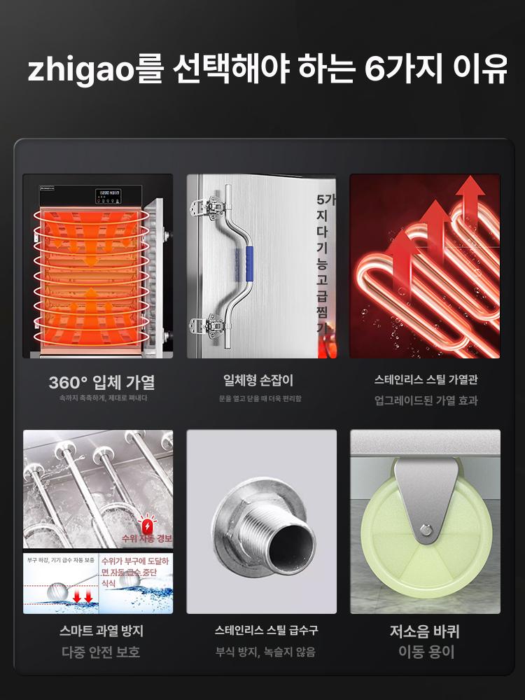 업소용 찜기 전기 가스 찜통 6단 만두 찐빵 식당 주방 대용량 찜밥기 표준 전기 6단 220V 이미지 6