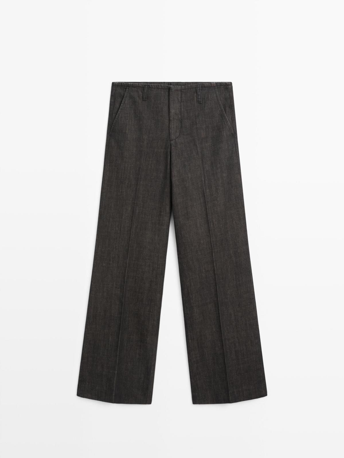 마시모두띠 데님 미드웨이스트 와이드핏 청바지 5037/937 NATURAL GREY - 상품 이미지