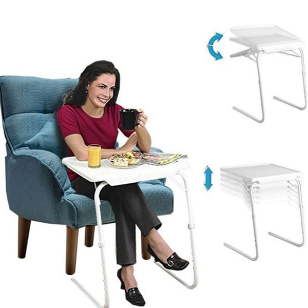 이동식 베드 테이블 사이드 소파 테이블 높이 조절 간이