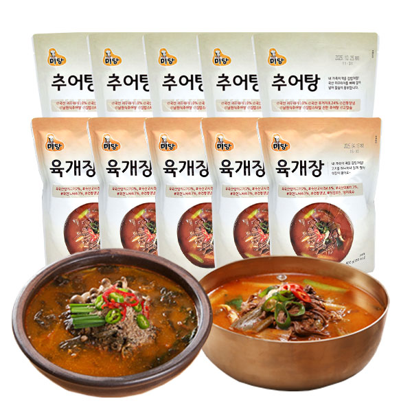 미당 추어탕 5팩 + 육개장 5팩 - 상품 이미지