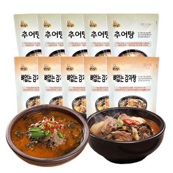 미당 추어탕 5팩 + 뼈없는 감자탕 5팩 - 상품 이미지