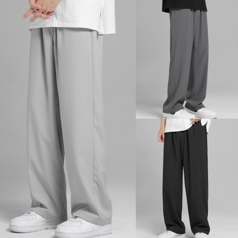 남자 허리밴딩 쿨 일자 무지팬츠 HH-A55 - 상품 이미지